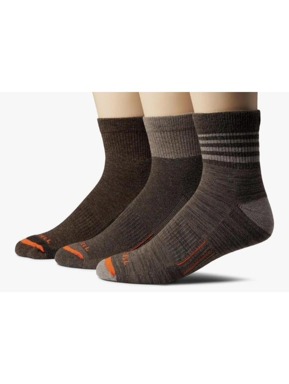 Merino Wool Work Socks for Men, 3 Pair Brown Size M/L New